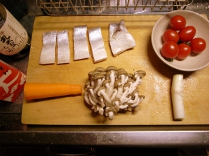 鮭ハラスの炊き込みご飯：材料