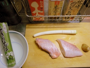 赤魚の煮付け：材料
