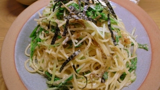 明太子と小女子のパスタ