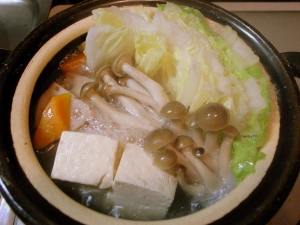 土鍋でぐつぐつ