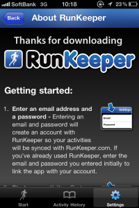 RunKeeper iphone app