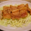 豚バラ肉の唐揚げポン酢がけ