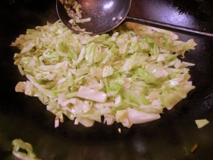 キャベツを炒めるにおいは、美味しいね