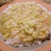 最後にゴマ油を少々たらして完成