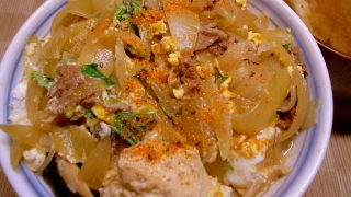 すき焼き丼：完成