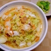 キャベツ炒め味噌ラーメン、芹のおひたし