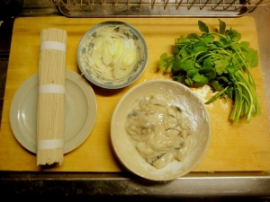 牡蛎には片栗粉をたっぷりまぶす