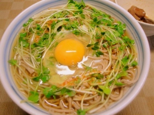 かいわれ月見そば