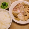 鯛のあら煮、三つ葉のおひたし