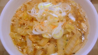 あん肝ラーメン、とろとろ白菜入り