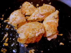 とてもやわらかいので、弱火でじっくり焼く