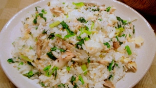 サバの一夜干しとホウレン草のナムル混ぜご飯