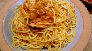 ワタリガニのトマト・パスタ