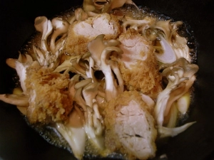 麺つゆで煮る
