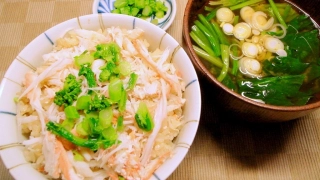 かに飯、かに風味汁