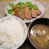紅茶豚、アサリの味噌汁