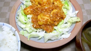 鶏胸肉のチリソース炒め