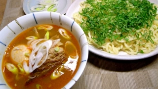 コチュジャン風スペアリブのつけ麺