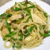 ピーマンとしめじのオイスターソース・パスタ