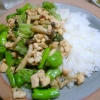 鶏肉なんかのオイスター・ナンプラーテキトー炒めご飯