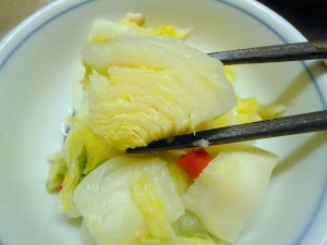 柚子の風味強い白菜漬けが絶品だ