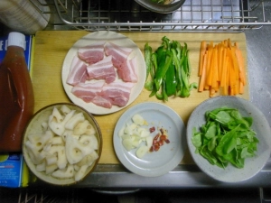 蓮根は切って水にさらす