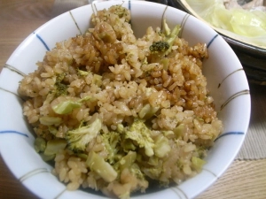 ブロッコリーのオイスター炊き込みご飯