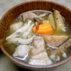 とろとろ塩豚と、ごろごろ根菜の、ほかほか汁
