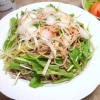 水菜の納豆明太子蕎麦
