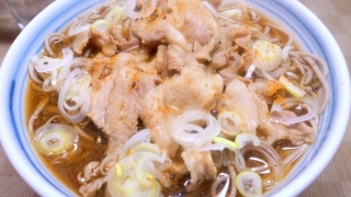 豚肉と生姜の蕎麦