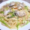 牡蠣と舞茸のパスタ
