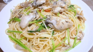 牡蠣と舞茸のパスタ