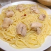 鶏もも肉と柚子胡椒のパスタ