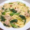 鶏肉と油揚げのパスタ