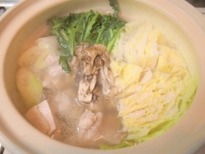 フタをして煮えたら出来上がり