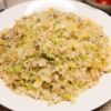いわしの生姜煮でチャーハン