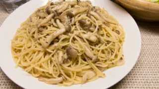いわしの生姜煮でパスタ