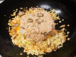 レンジで温めた玄米ご飯