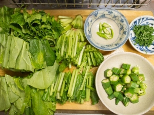 ほうれん草はざく切り