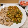 ゴーヤと大豆のドライカレー