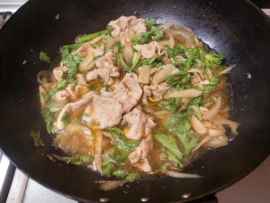 軽く混ぜたら火を止める