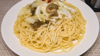 ザーサイとキャベツのパスタ