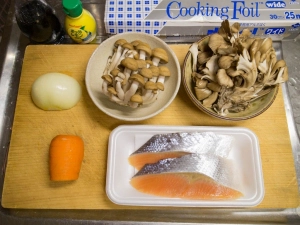 キノコたっぷり鮭のホイル焼き Run To Be Sober