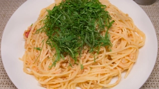 明太子と納豆のパスタ