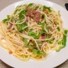 コンビーフとピーマンのパスタ