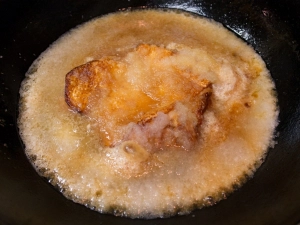 大根おろしと合わせた調味料を加える
