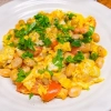 大豆とトマトの卵炒め