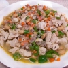 鶏肉と大豆のクミン炒め