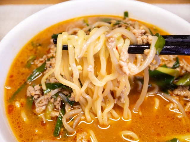 挽肉とニラの味噌ラーメン１