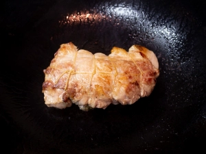 表面を焼く